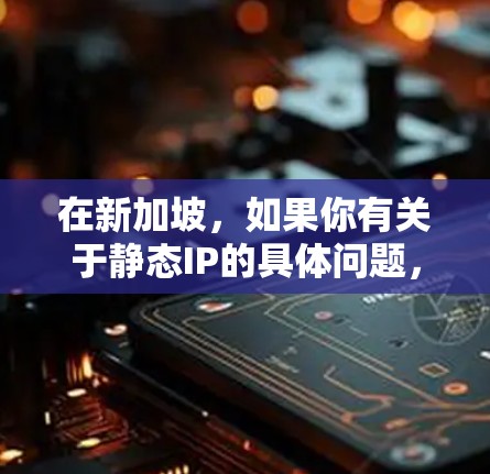 在新加坡，如果你有关于静态IP的具体问题，可以提供更多细节，我将尽力帮助你。首先，请明确你使用哪些IP类型