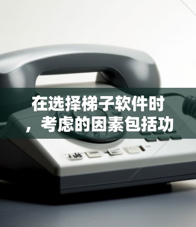 在选择梯子软件时，考虑的因素包括功能、界面、扩展性、安全性、兼容性和用户群体。以下是对梯子软件的分类推荐